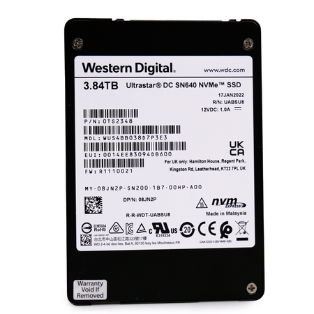 Western Digital/Dell Ultrastar DC SN640 WUS4BB038D7P3E3 0TS2088 3.84TB PCIe Gen3 x4 4GB/s 3D TLC U.2 NVMe 2.5in Solid State Drive
