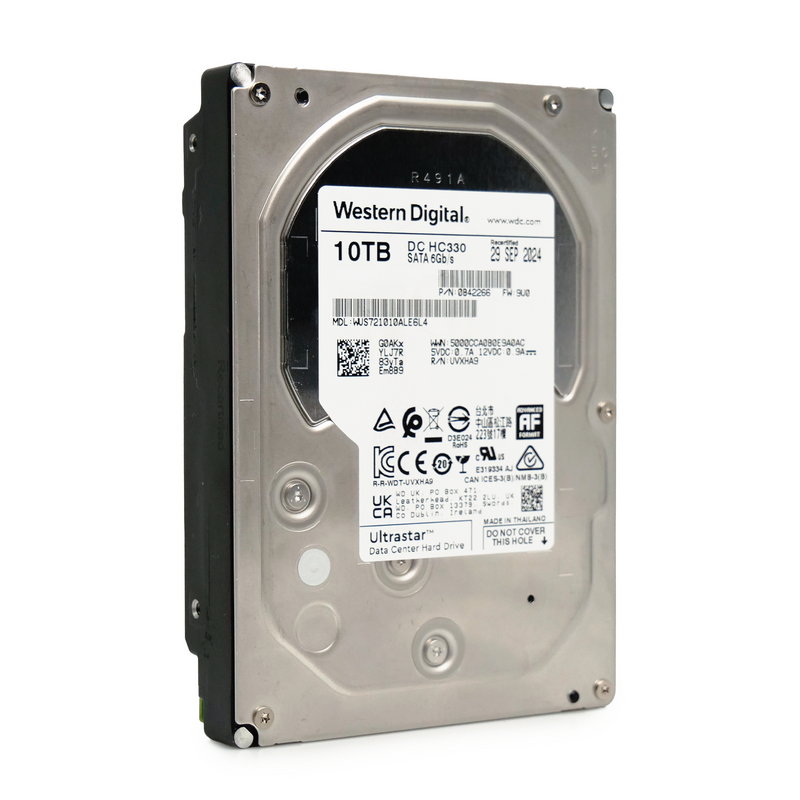 Western Digital Ultrastar DC HC330 WUS721010ALE6L4 0B42266 10TB 7.2K RPM SATA 6Gb/s 512e 256MB 3.5" SE Manufacturer Recertified HDD