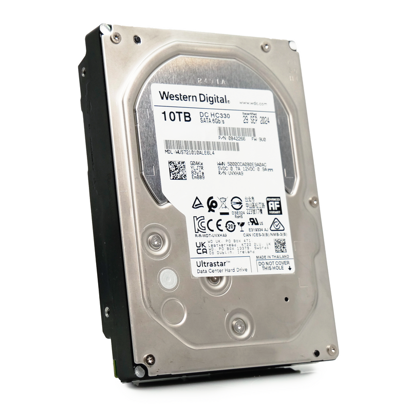 Western Digital Ultrastar DC HC330 WUS721010ALE6L4 0B42266 10TB 7.2K RPM SATA 6Gb/s 512e 256MB 3.5" SE Manufacturer Recertified HDD