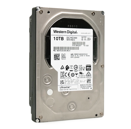 Western Digital Ultrastar DC HC330 WUS721010ALN6L4 0B42267 10TB 7.2K RPM SATA 6Gb/s 512e 3.5in Recertified Hard Drive