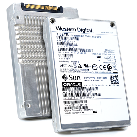 Western Digital Ultrastar DC SS530 WUSTR1576ASS200 0P41424 7.68TB 1 DWPD SAS 12Gb/s 3D TLC 2.5in Refurbished Enterprise SSD