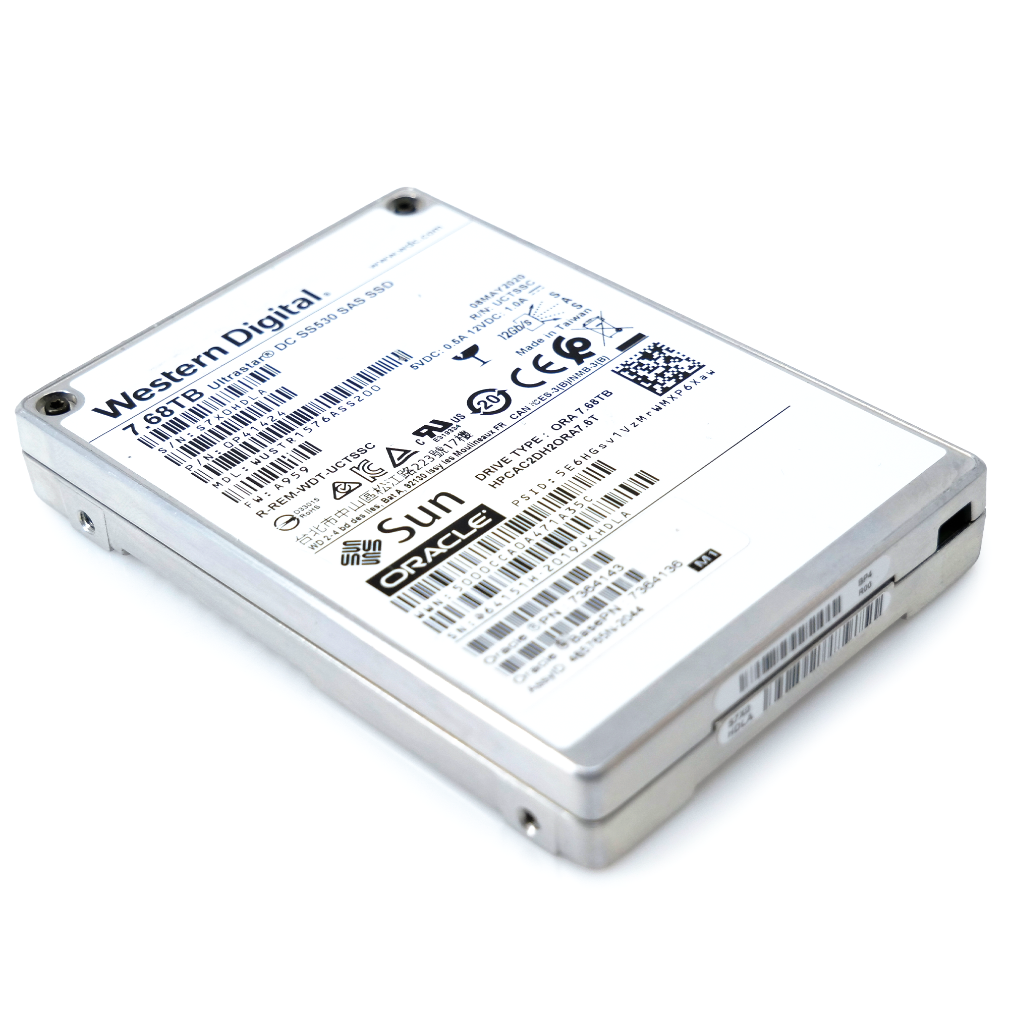 Western Digital Ultrastar DC SS530 WUSTR1576ASS200 0P41424 7.68TB 1 DWPD SAS 12Gb/s 3D TLC 2.5in Refurbished Enterprise SSD