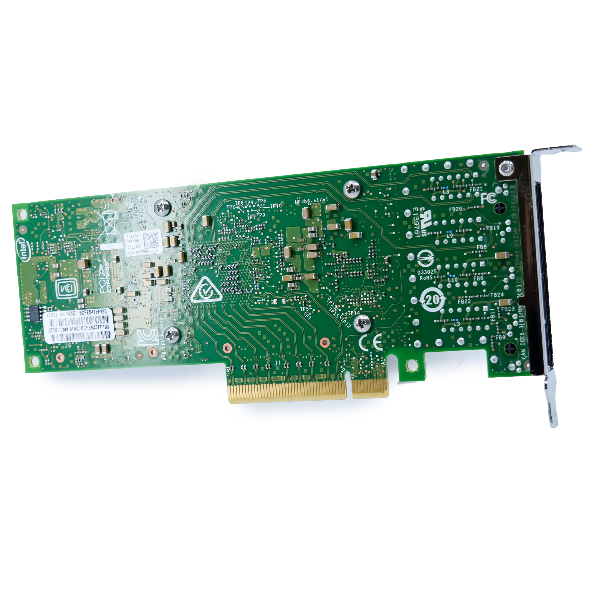 Lenovo 10Gb Network Interface Card (NIC) Intel X710-T4L PCIe Gen 3.0 x8 4GB/s Full Height