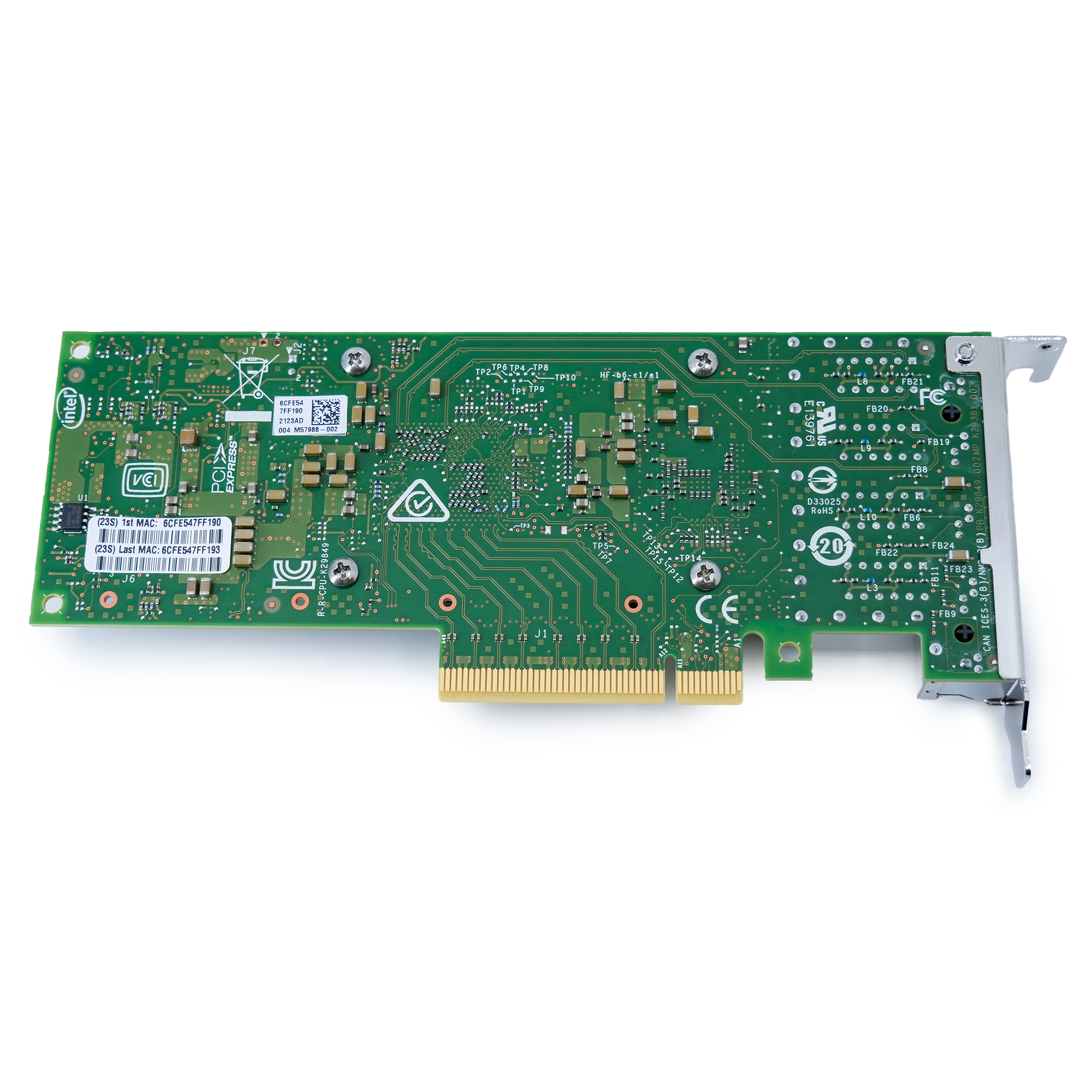 Lenovo 10Gb Network Interface Card (NIC) Intel X710-T4L PCIe Gen 3.0 x8 4GB/s Full Height