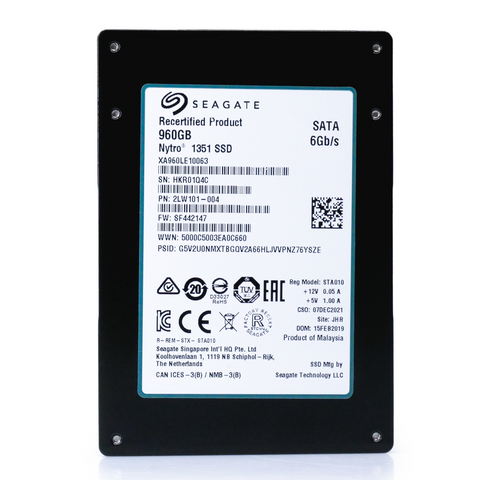 Seagate Nytro 1351 XA960LE10063 960GB SATA 6Gb/s 2.5" Manufacturer Recertified SSD