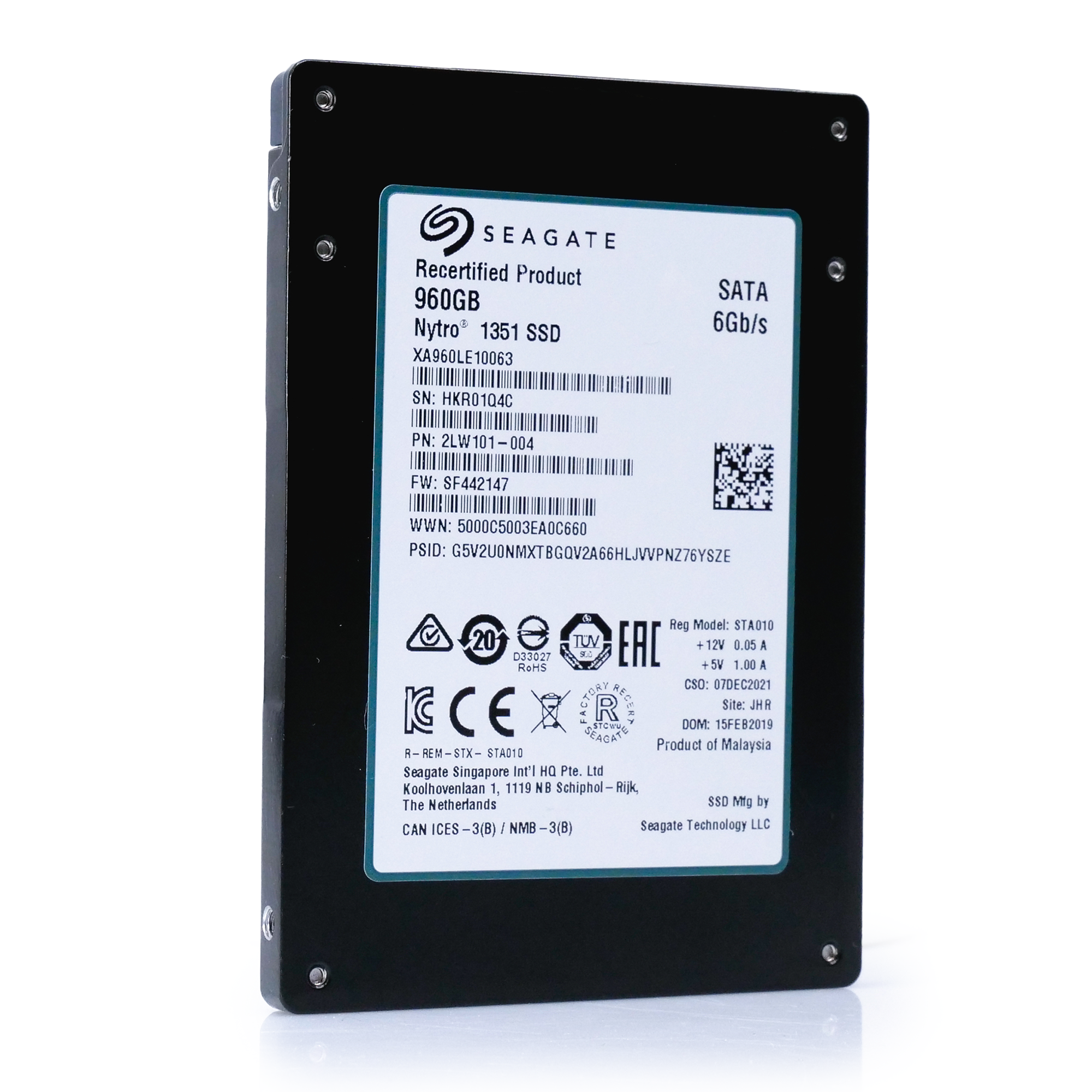 Seagate Nytro 1351 XA960LE10063 960GB SATA 6Gb/s 2.5" Manufacturer Recertified SSD