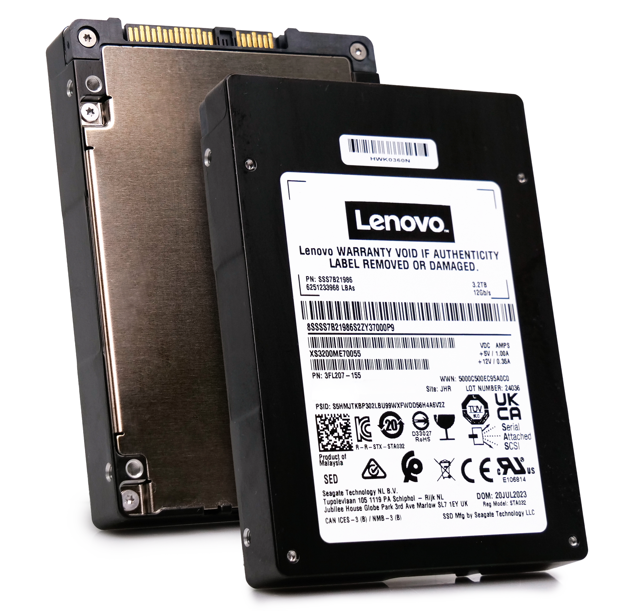 Lenovo/Seagate Nytro XS3200ME70055 SSS7B21986 3.2TB 10 DWPD SAS 12Gb/s 3D eTLC 2.5in Recertified Solid State Drive