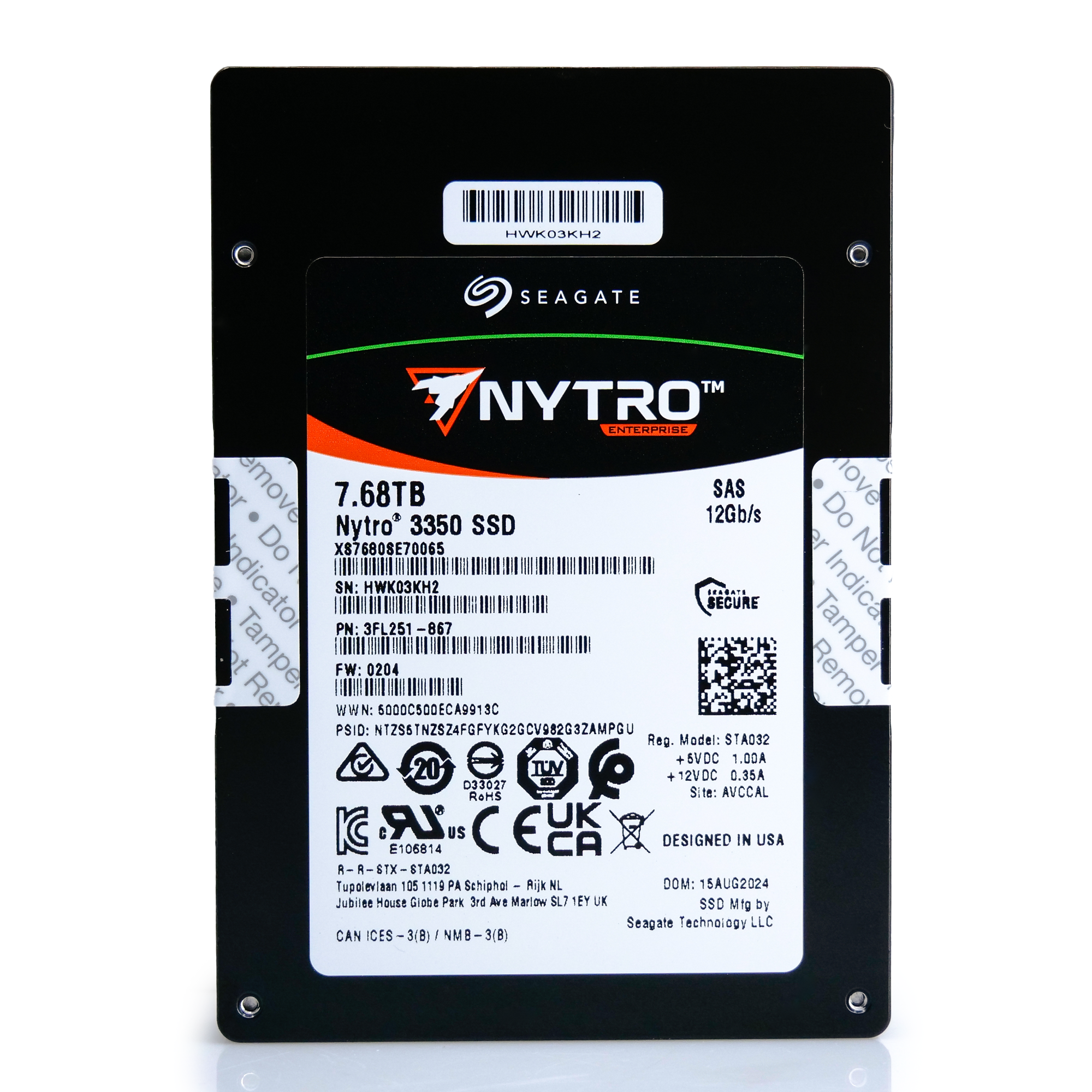 Seagate Nytro XS7680SE70065 7.68TB SAS 12Gb/s 3D eTLC 2.5in Enterprise Solid State Drive - TAA-Compliant