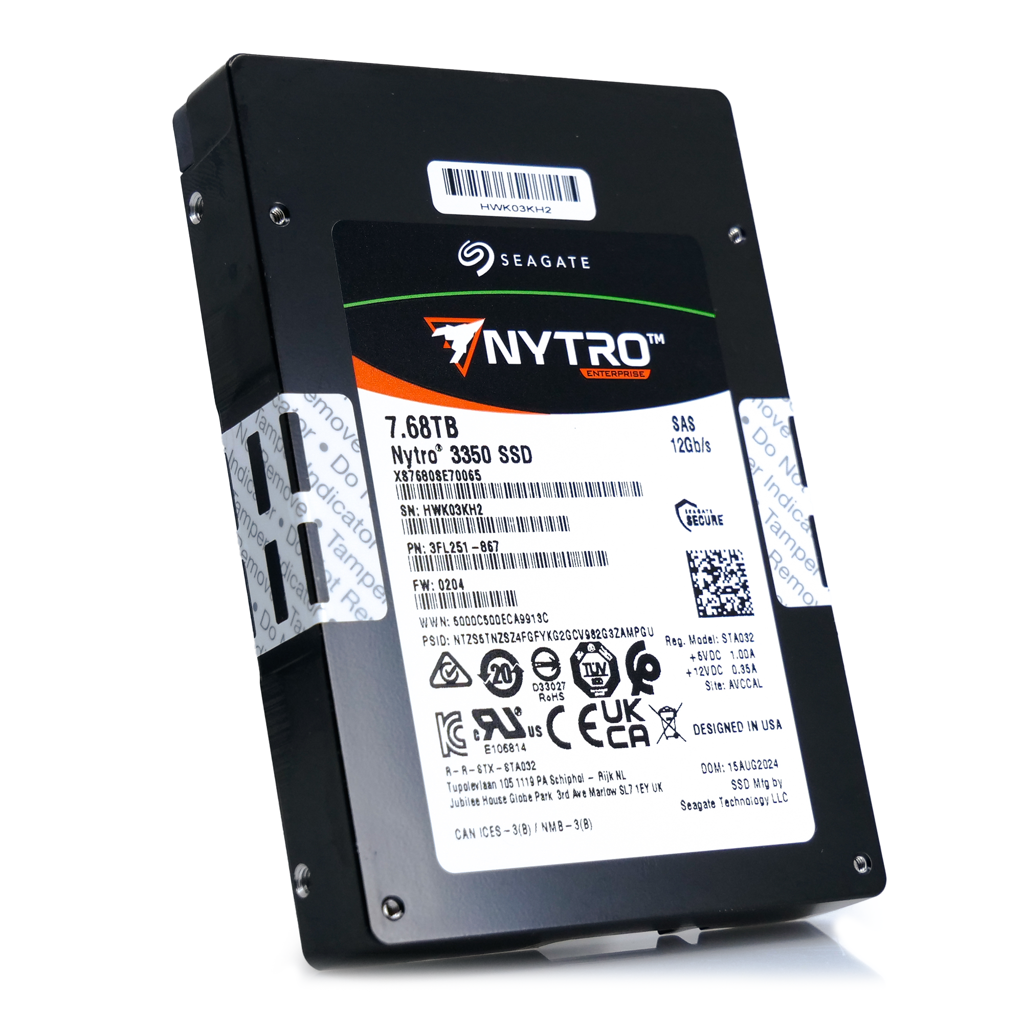 Seagate Nytro XS7680SE70065 7.68TB SAS 12Gb/s 3D eTLC 2.5in Enterprise Solid State Drive - TAA-Compliant