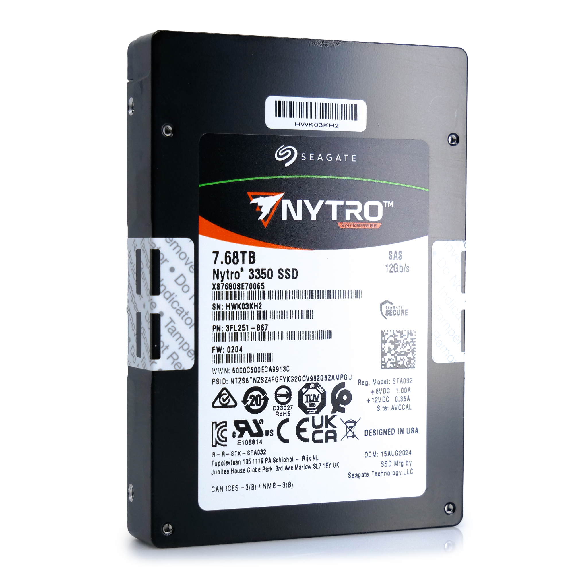 Seagate Nytro XS7680SE70065 7.68TB SAS 12Gb/s 3D eTLC 2.5in Enterprise Solid State Drive - TAA-Compliant