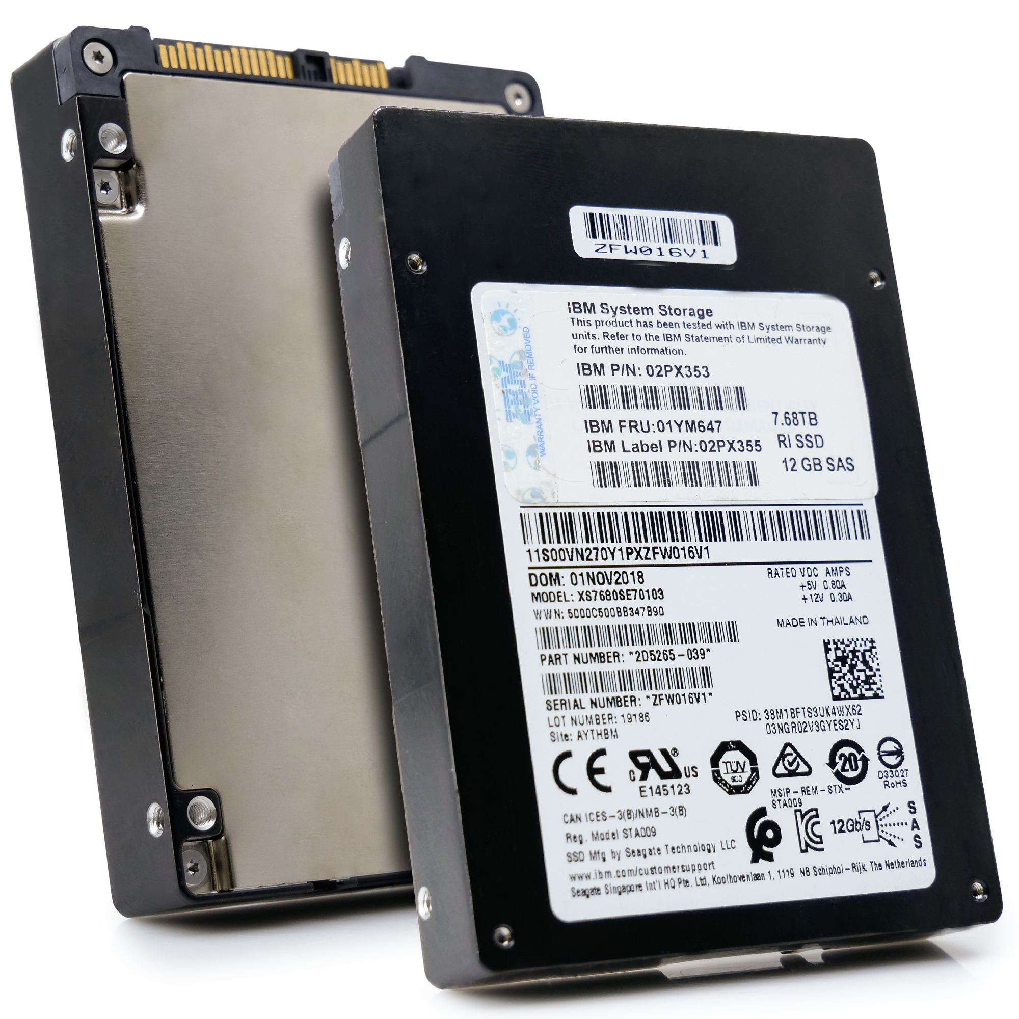 Seagate/IBM Nytro XS7680SE70103 7.68TB 1 DWPD SAS 12Gb/s 3d eTLC 2.5in Refurbished Enterprise SSD