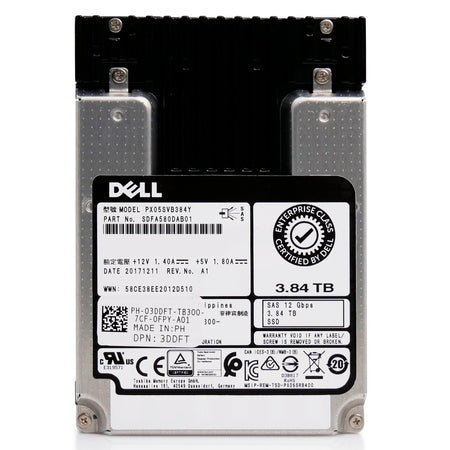 Kioxia Enterprise SSD PX05SVB384Y 3.84TB 3 DWPD SAS-3 12Gb/s MLC 2.5in Refurbished SSD