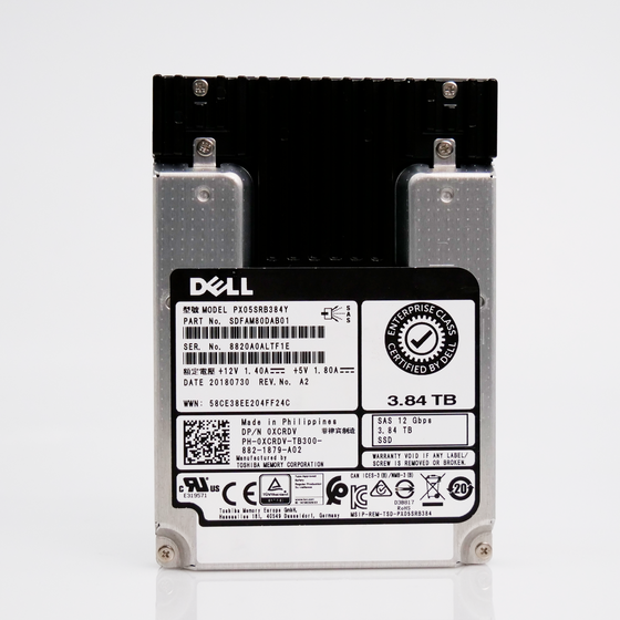 Kioxia PX05SRB384Y 3.84TB 1 DWPD SAS-3 12Gb/s Read Intensive MLC 2.5in Refurbished SSD