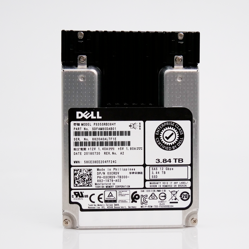 Kioxia PX05SRB384Y 3.84TB 1 DWPD SAS-3 12Gb/s Read Intensive MLC 2.5in Refurbished SSD
