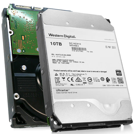 Western Digital DC HC510 HUH721010ALN600 0F27502 10TB 7.2K RPM SATA 6Gb/s 4Kn 256MB 3.5" ISE Power Disable Pin Refurbished HDD, 1 of 8