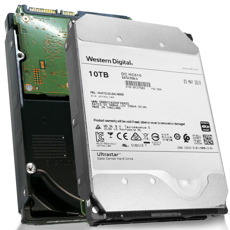 Western Digital DC HC510 HUH721010ALN600 0F27502 10TB 7.2K RPM SATA 6Gb/s 4Kn 256MB 3.5" ISE Power Disable Pin Hard Drive