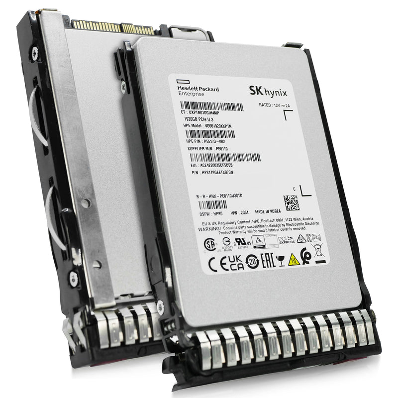 HP Generation 8 VO001920KXPTN P55173-002 1.92TB 1 DWPD PCIe Gen 4.0 x4 8GB/s 4D V6 TLC U.3 NVMe 2.5in Solid State Drive