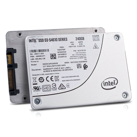 Intel D3-S4610 SSDSC2KG240G8 240GB 3 DWPD SATA 6Gb/s 3D TLC 2.5in Refurbished SSD