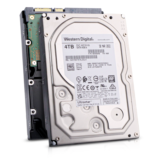 Western Digital Ultrastar DC HC310 HUS726T4TALE6L4 4TB SATA 6Gb/s 3.5" Enterprise Hard Drive, Combine View