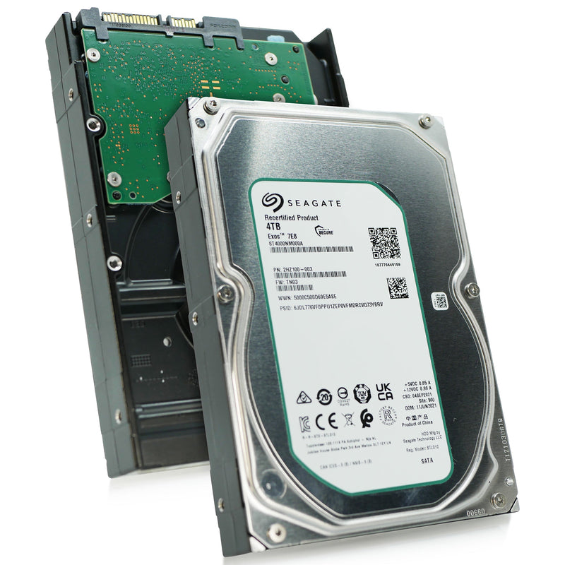 Seagate Exos 7E8 ST4000NM000A 4TB 7.2K RPM SATA 6Gb/s 512n 3.5in Recertified Hard Drive