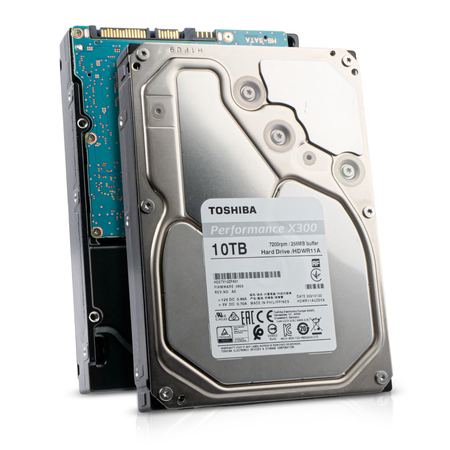 Toshiba X300 HDWR11A HDETV10ZPA31 10TB 7.2K RPM SATA 6Gb/s 512e 256MB 3.5in Refurbished HDD