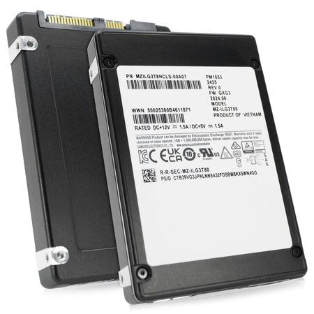 Samsung PM1653 MZILG3T8HCLS 3.84TB 1 DWPD SAS-4 24 Gb/s 3D TLC 2.5in Refurbished SSD