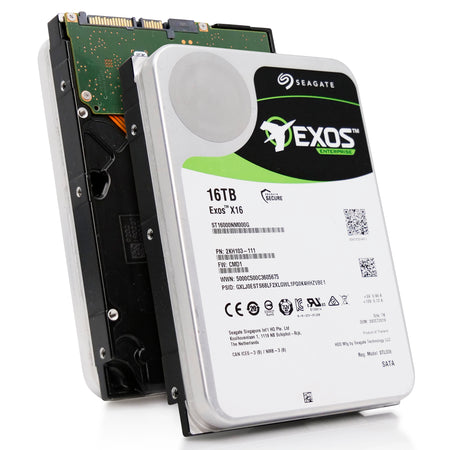 Seagate Exos X16 ST16000NM000G 16TB 7.2K RPM SATA 6Gb/s 512e/4Kn Power Disable Feature 3.5in Refurbished HDD
