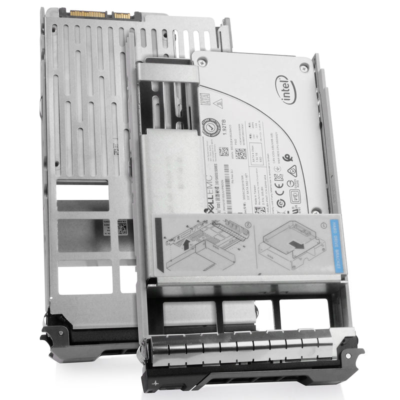 Dell G13 055J8H 1.92TB 3 DWPD SATA 6Gb/s 3D TLC Hybrid 3.5in Refurbished SSD, combine angled view