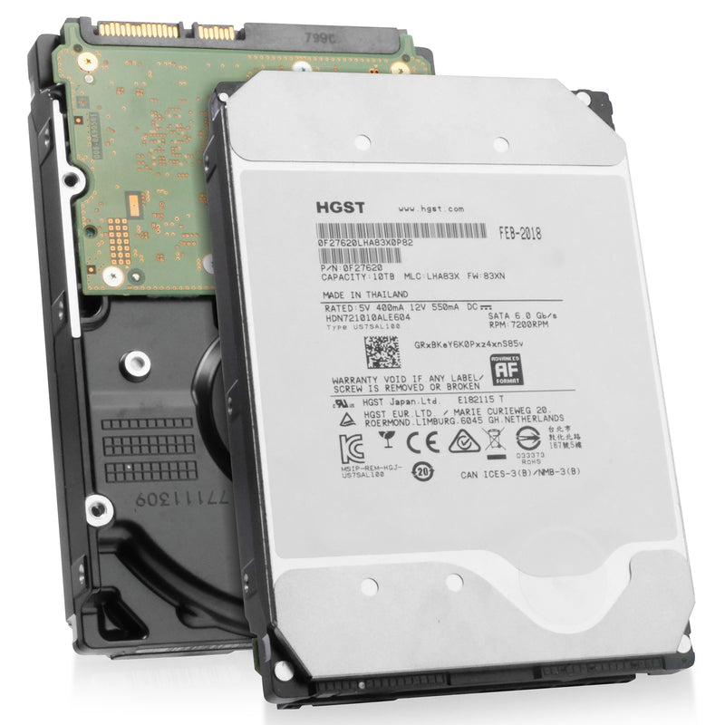HGST Deskstar NAS HDN721010ALE604 0F27620 10TB 7.2K RPM SATA 6Gb/s 512e 3.5in Recertified Hard Drive