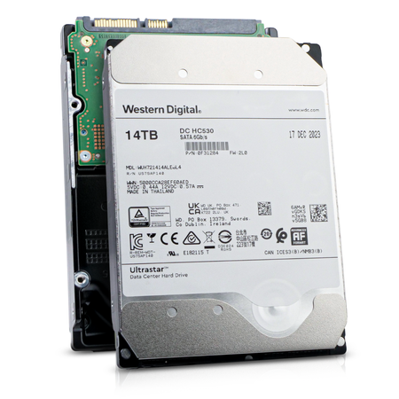 Western Digital Ultrastar DC HC530 14TB WUH721414ALE6L4 0F31284 7.2K RPM SATA 6Gb/s 512e 3.5" HDD