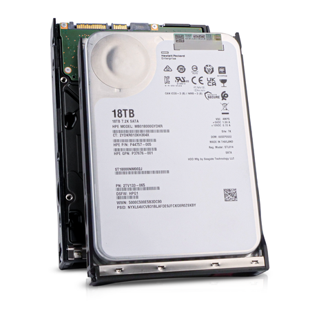 HP Generation 11 MB018000GYDKR P44757-005 18TB 7.2K RPM SATA 6Gb/s 512e 256MB 3.5in HDD
