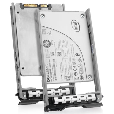 Dell G13 055J8H 1.92TB 3 DWPD SATA 6Gb/s 3D TLC 2.5in Refurbished SSD, combine angled view