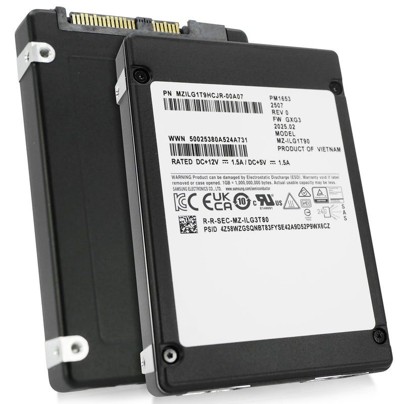 Samsung PM1653 MZILG1T9HCJR 1.92TB 1 DWPD SAS-4 24Gb/s V-NAND TLC 2.5in Solid State Drive