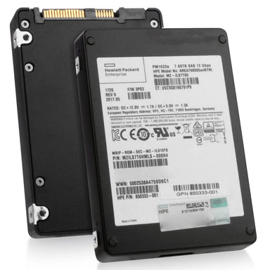 HP/Samsung PM1633a MZILS7T6HMLS 7.68TB 1 DWPD SAS 12Gb/s 3D TLD 2.5in Refurbished SSD, combine view