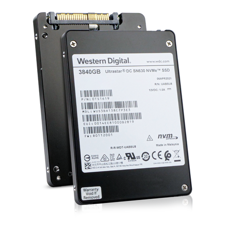 Western Digital Ultrastar DC SN630 WUS3BA138C7P3E3 0TS1619 3.84TB PCIe Gen 3.0 x4 4GB/s U.2 2.5in Refurbished SSD