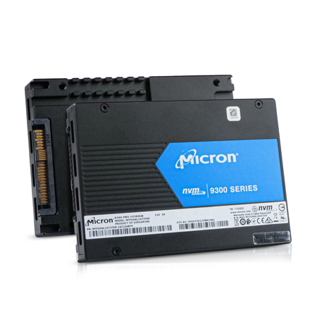 Micron 9300 PRO MTFDHAL15T3TDP 15.36TB 1 DWPD PCIe Gen 3.0 x4 4GB/s 3D TLC U.2 NVMe 2.5in Refurbished SSD