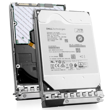 Dell G14 0HNHWC 16TB 7.2K RPM SAS 12Gb/s 512e 3.5in Hard Drive, combine angled view