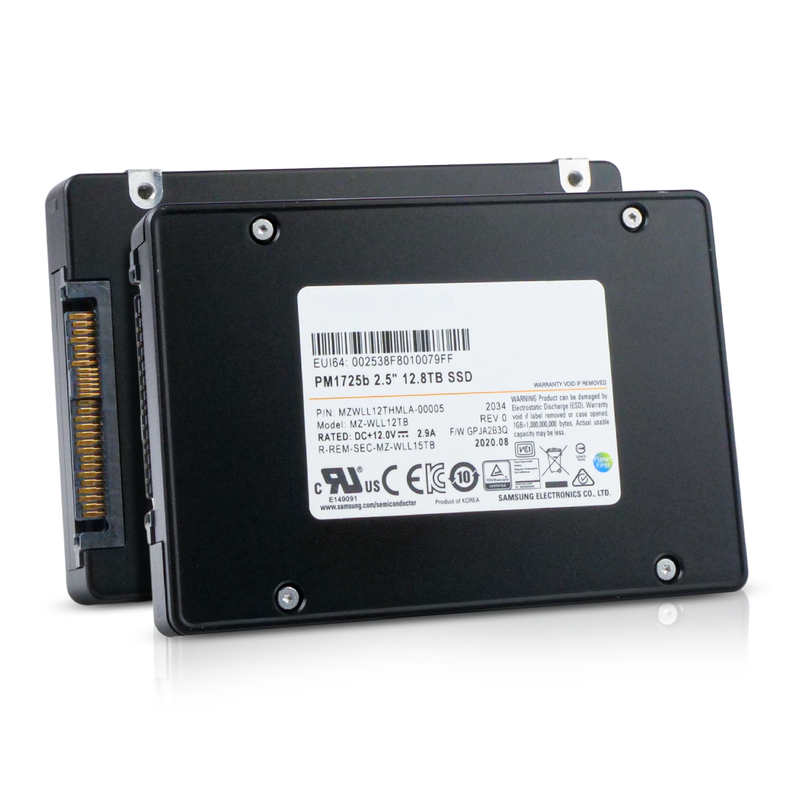 Samsung PM1725b MZWLL12THMLA 12.8TB 3 DWPD PCIe Gen 3.0 x4 4GB/s 3D TLC U.2 NVMe 2.5in Refurbished SSD