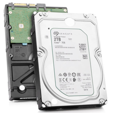 Seagate Exos 7E8 ST2000NM0055 2TB 7.2K RPM SATA 6Gb/s 512n 128MB 3.5in Recertified HDD