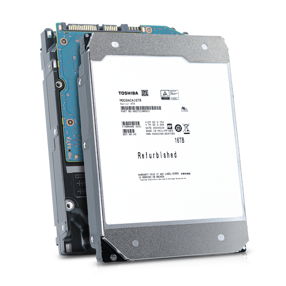 Toshiba MD08 MD08ACA16TR 16TB 7.2K RPM SATA 6Gb/s 512e Desktop 3.5in Recertified Hard Drive