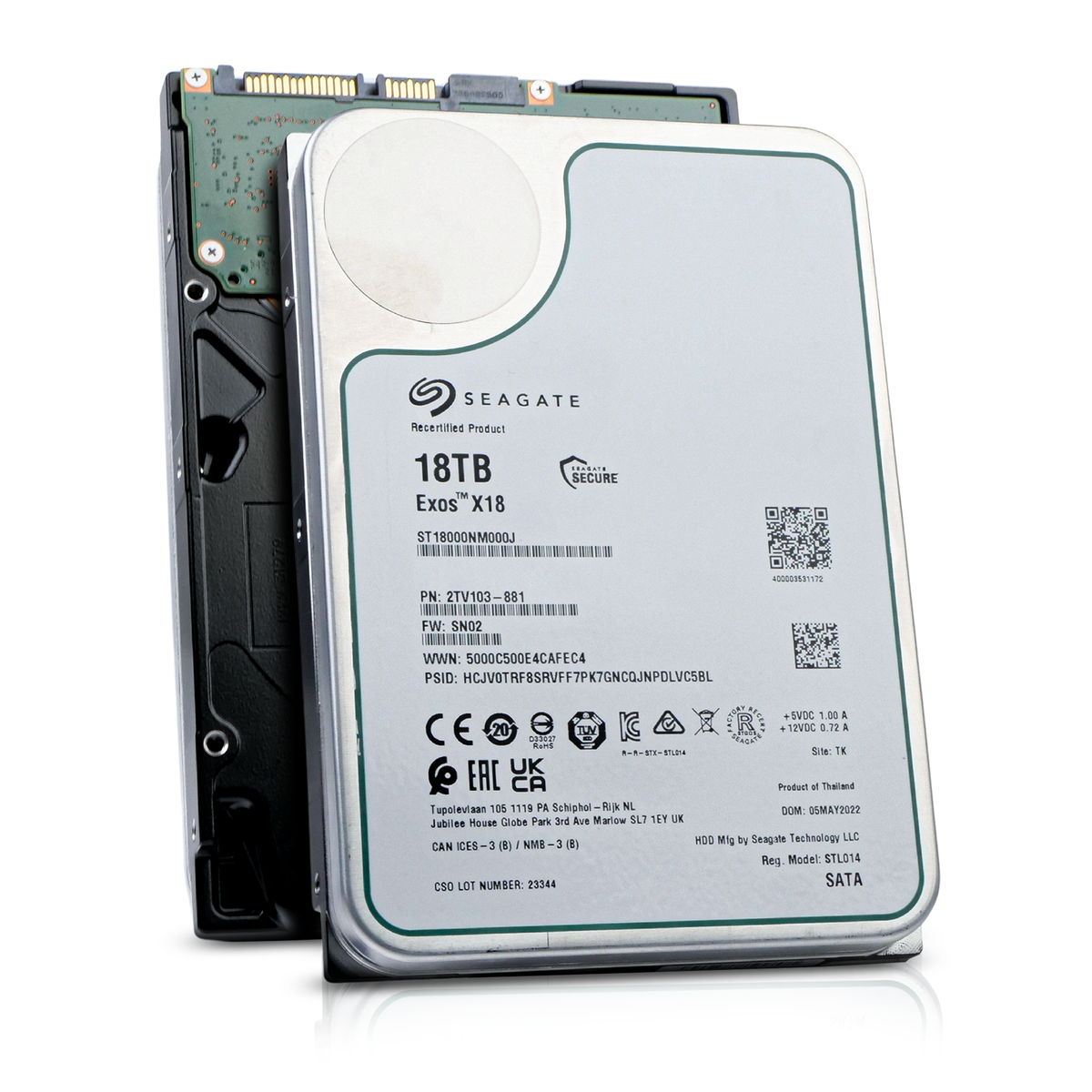 Seagate Exos X18 ST18000NM000J 18TB SATA 3.5 HDD New