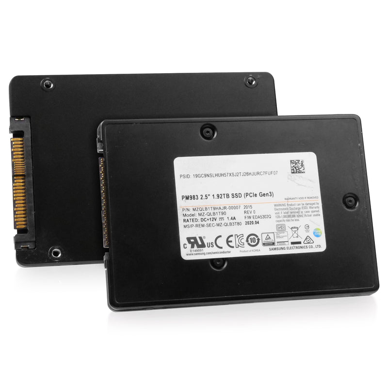 Seagate PM983 MZ-QLB1T90 MZQLB1T9HAJR-00007 1.92TB PCIe Gen 3.0 x4 4GB/s 2.5in Refurbished SSD