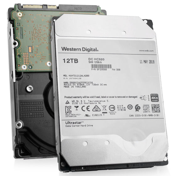 Western Digital Ultrastar He12 HUH721212AL4200 0F29560 12TB 7.2K RPM SAS 12Gb/s 4Kn 256MB 3.5" ISE HDD