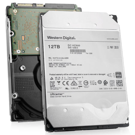 Western Digital Ultrastar He12 HUH721212AL4200 0F29560 12TB 7.2K RPM SAS 12Gb/s 4Kn 256MB 3.5" ISE HDD