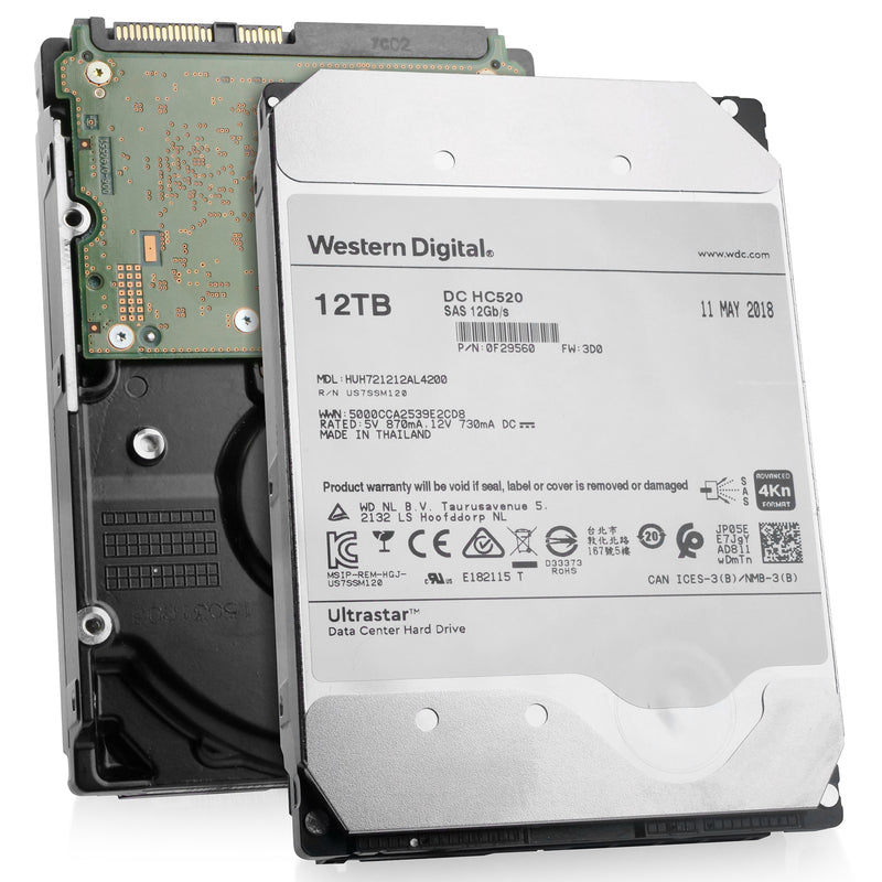 Western Digital Ultrastar He12 HUH721212AL4200 0F29560 12TB 7.2K RPM SAS 12Gb/s 4Kn 256MB 3.5" ISE HDD