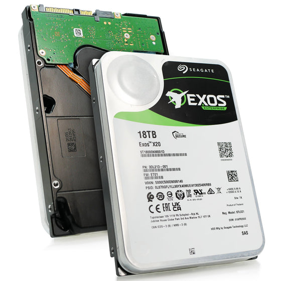 Seagate Exos X20 ST18000NM001D 18TB 7.2K RPM SAS 12Gb/s 512e 3.5in Hard Drive