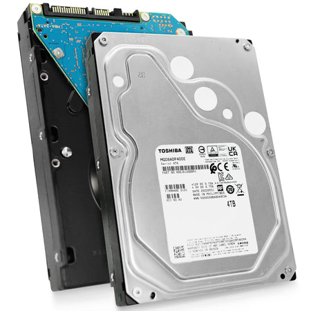 Toshiba MG08-D MG08ADP400E 4TB 7.2K RPM SATA 6Gb/s 512e 3.5in Hard Drive, combine angled view