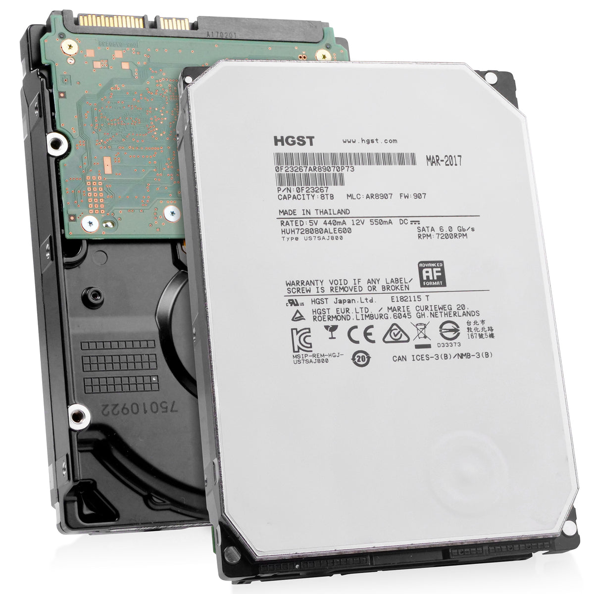 HGST Ultrastar He8 HUH728080ALE600 0F23267 8TB SATA 3.5 HDD