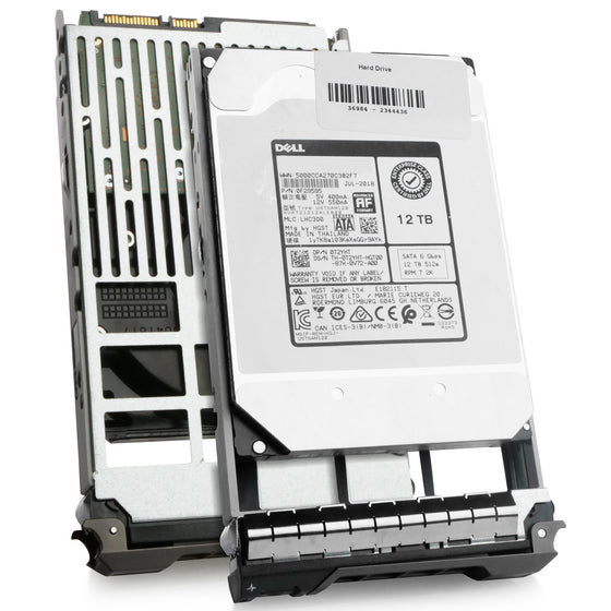 Dell G13 0T2YHT 12TB 7.2K RPM SATA 6Gb/s 512e 3.5in Refurbished HDD, combine