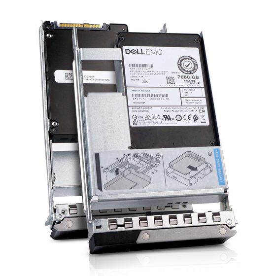 Dell EMC HUSMR7676BDP3Y1 7680GB NVMe PCIe Gen 3 2.5" Enterprise SSD, Combine convert view
